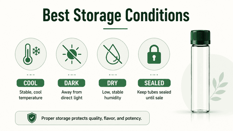 Best storage conditions for pre-rolls: cool, dark, dry, sealed